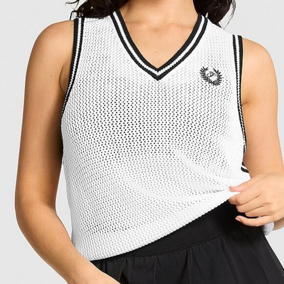 PINK Victoria's Secret Tops - NWT Victoria's Secret Pink Cambridge Knit Cropped Vest, XXL